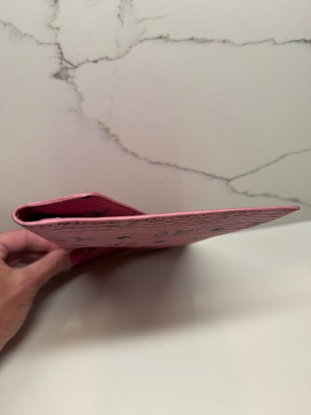 MCM Pink Visetos Envelope Clutch/Pouch - Picture 12 of 16